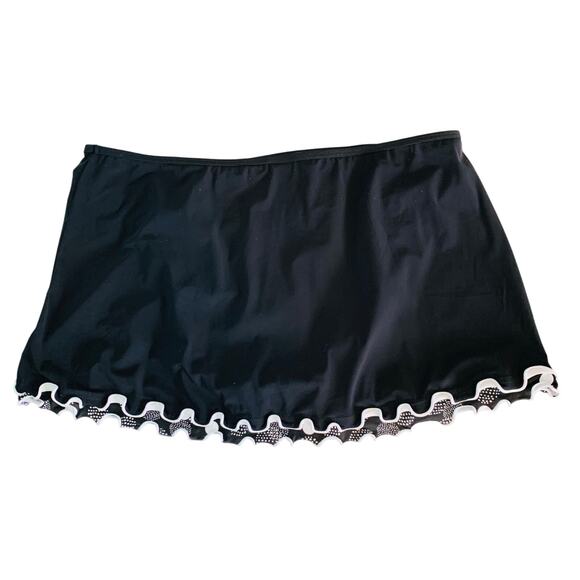 NWT Profile by Gottex Black Ruffle Edge Skirted Tankini Bottom Size 14 - Picture 5 of 6